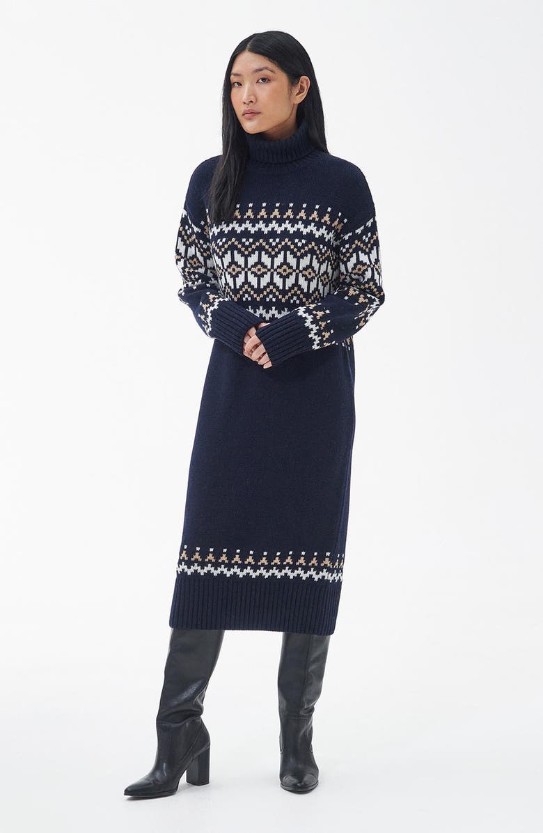 Barbour Patrisse Fair Isle Long Sleeve Sweater Dress, Alternate, color,