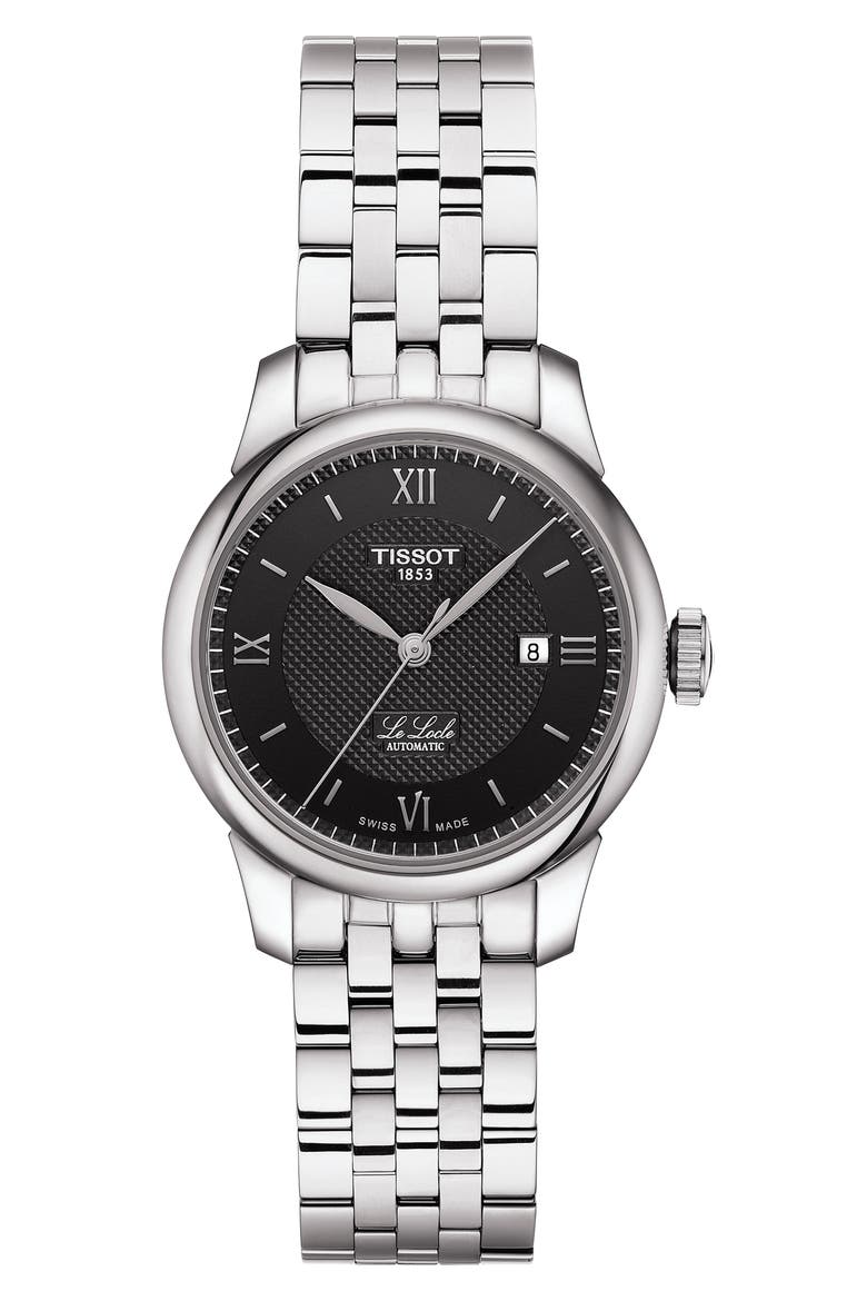 Le Locle Bracelet Watch, 29mm, Main, color, BLACK