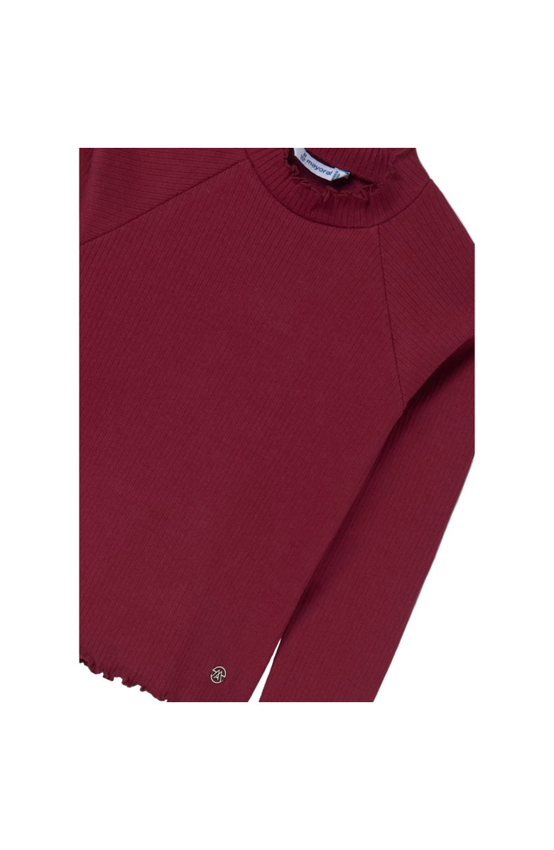 Mayoral Ribbed Turtleneck, Alternate, color, Burgundy