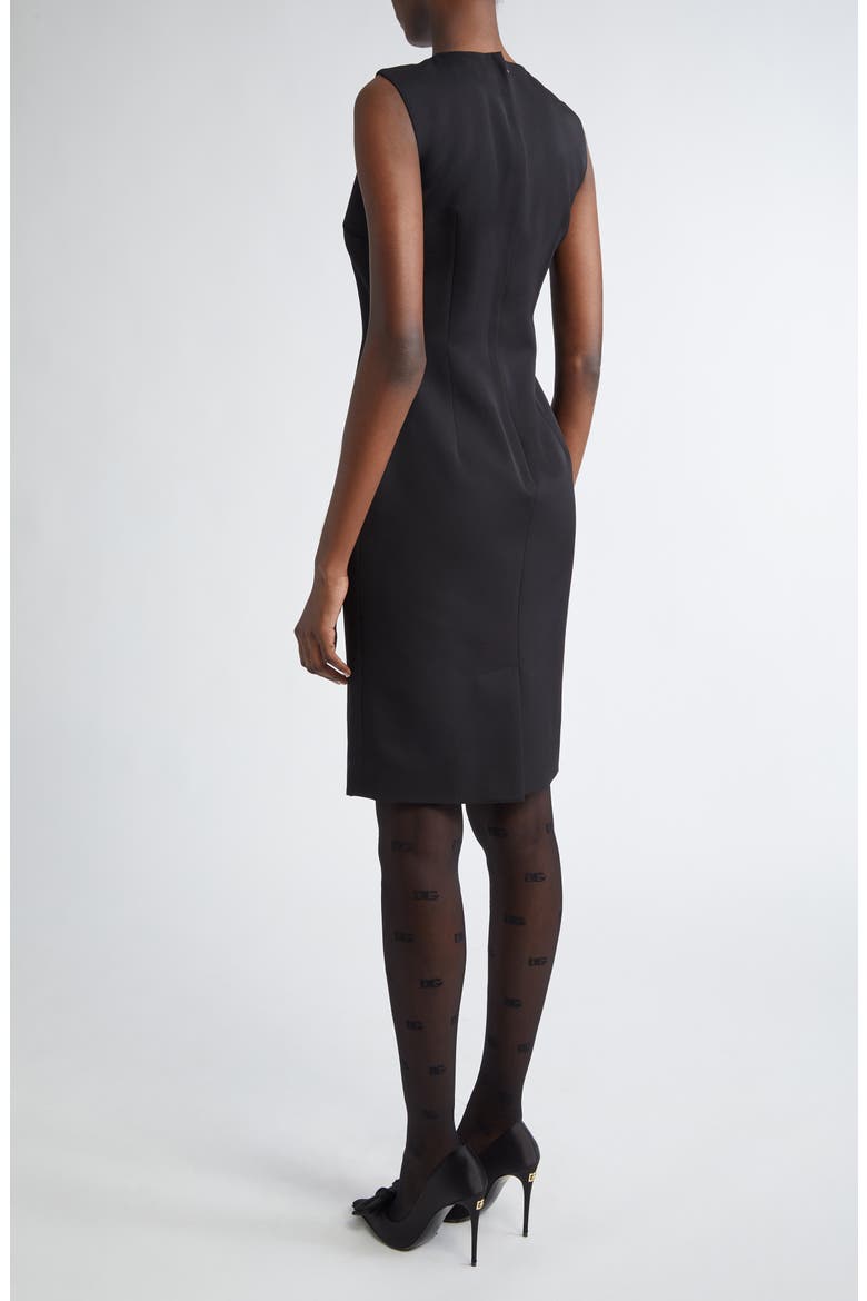 Lana Sleeveless Virgin Wool Sheath Dress, Alternate, color, N0000 NERO