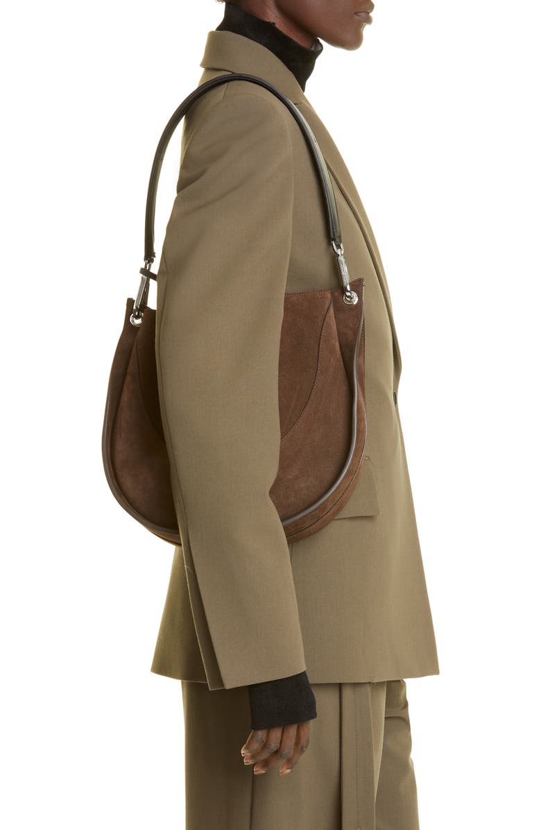 Proenza Schouler Arch Suede Shoulder Bag, Alternate, color,