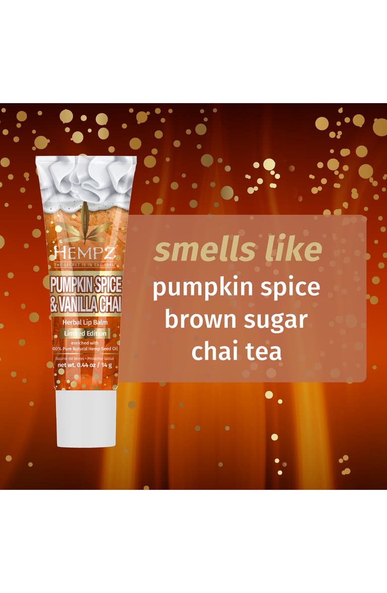 HEMPZ Pumpkin Spice & Vanilla Chai Lip Balm, Alternate, color, Pumpkin Spice Vanilla Chai