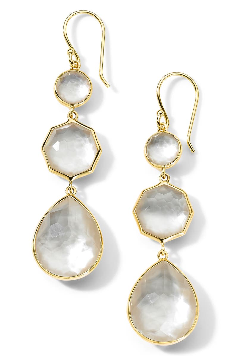 Ippolita Rock Candy Crazy 8's Drop Earrings, Main, color, Gold/ Mother-Of-Pearl