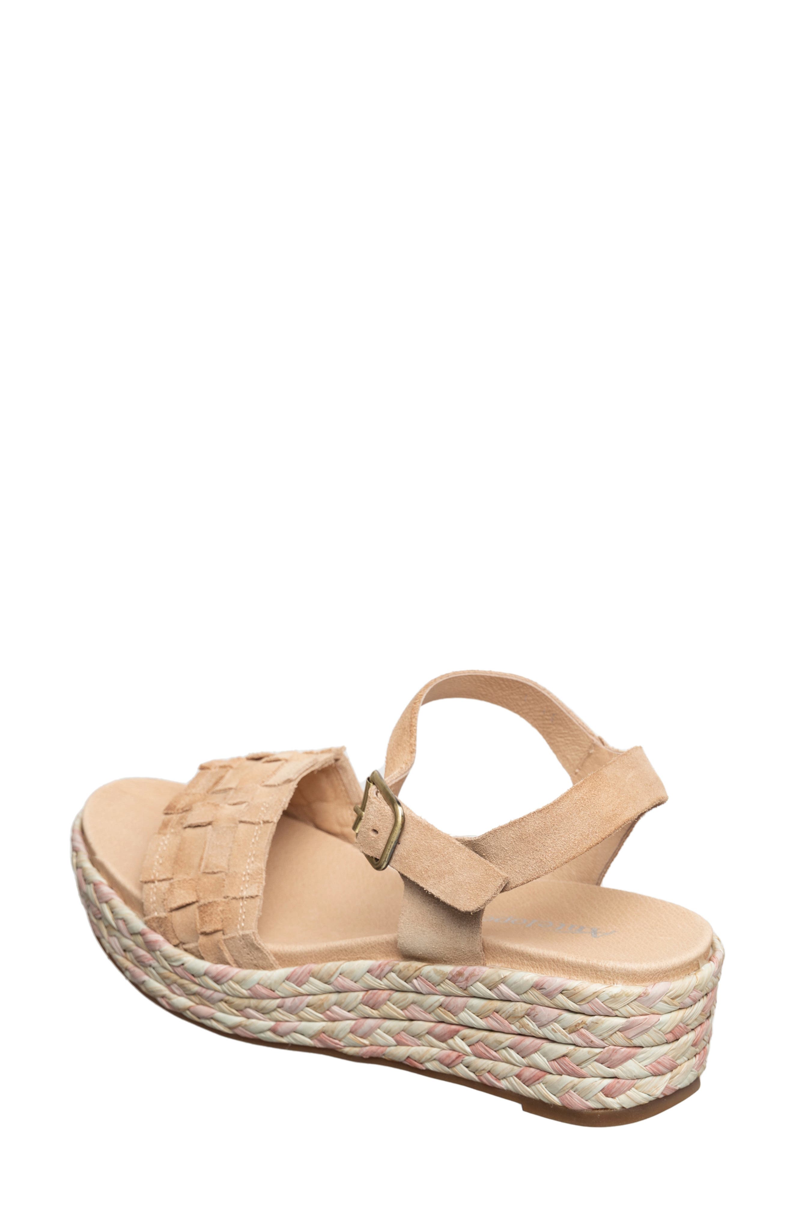 ANTELOPE Harlow Wedge Sandal, Alternate, color, Blush Suede