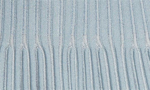 Balmain Textured Knit Flared Skirt In Blue