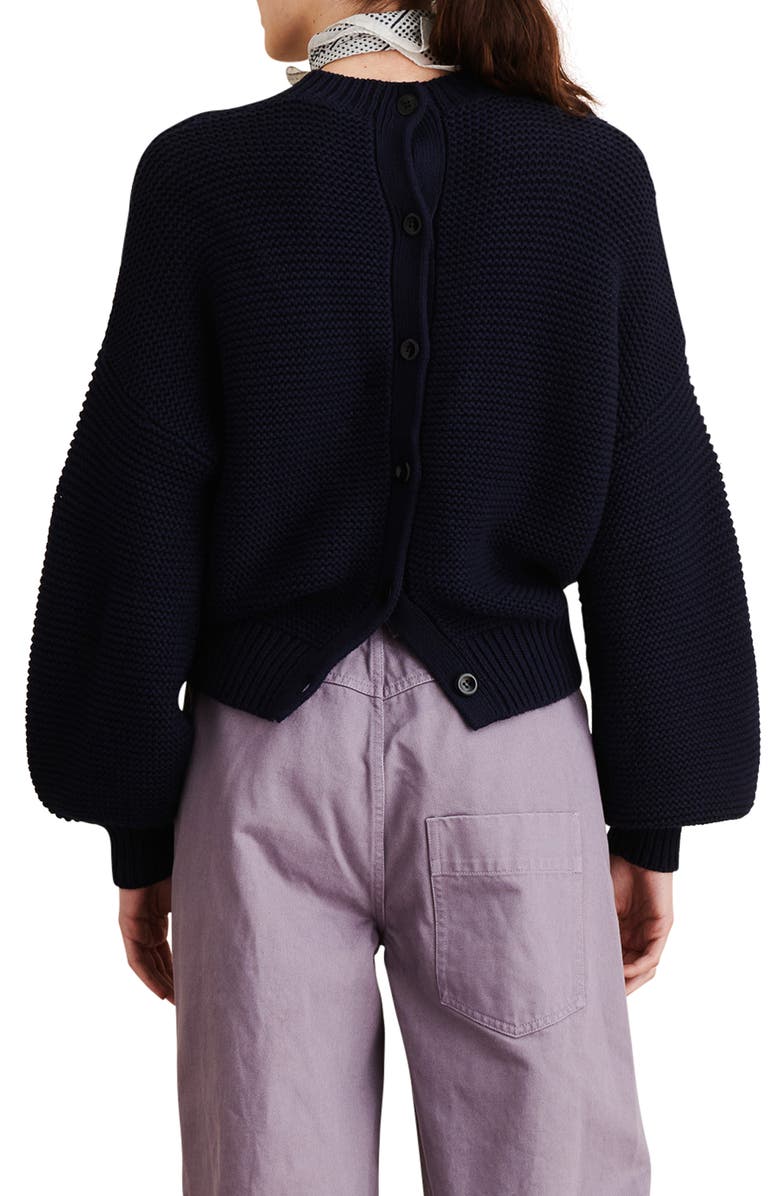 Alex Mill Back Button Crewneck Sweater, Alternate, color,