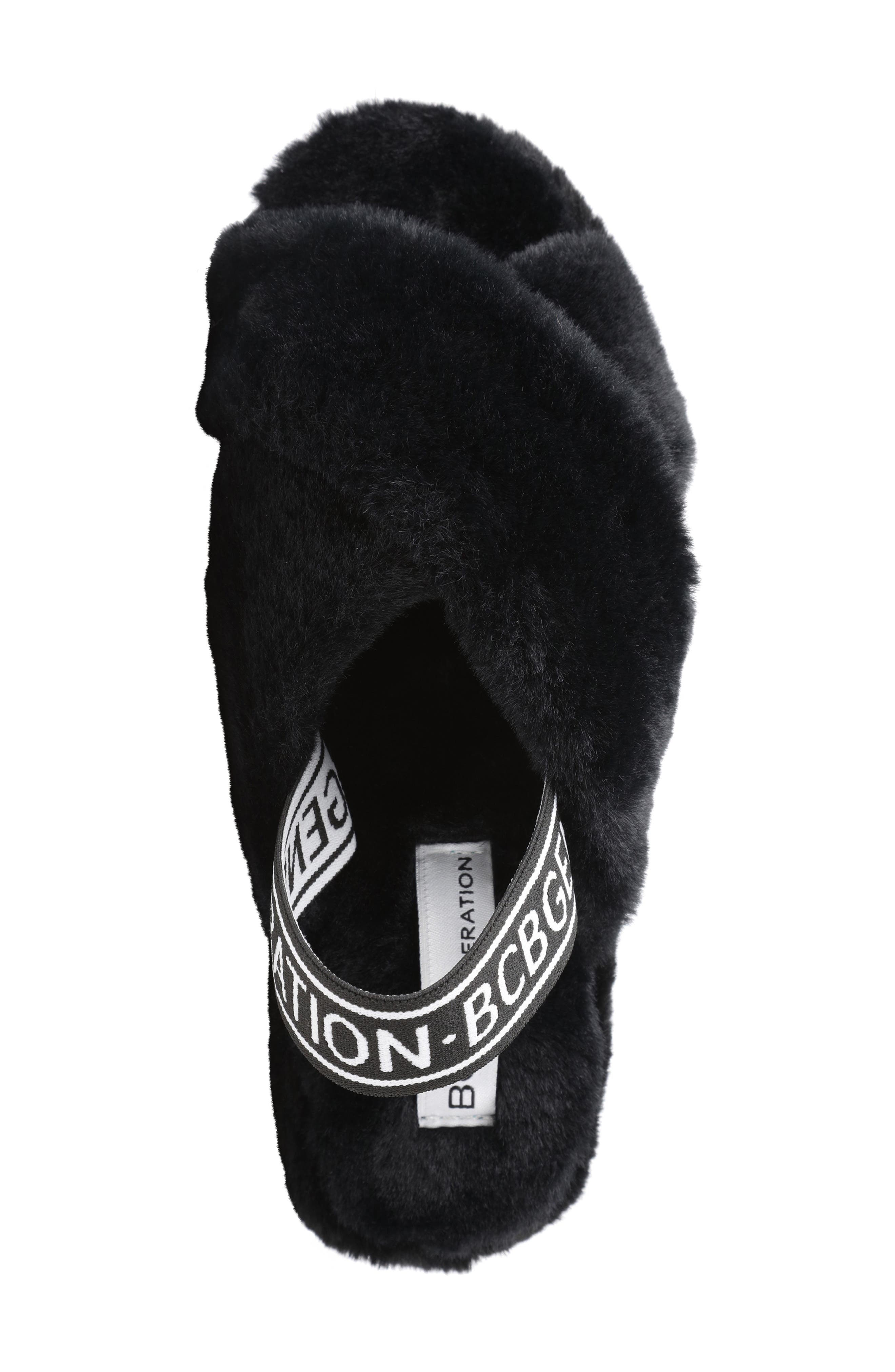 BCBGeneration Soffi Faux Fur Slingback Slipper, Alternate, color, 