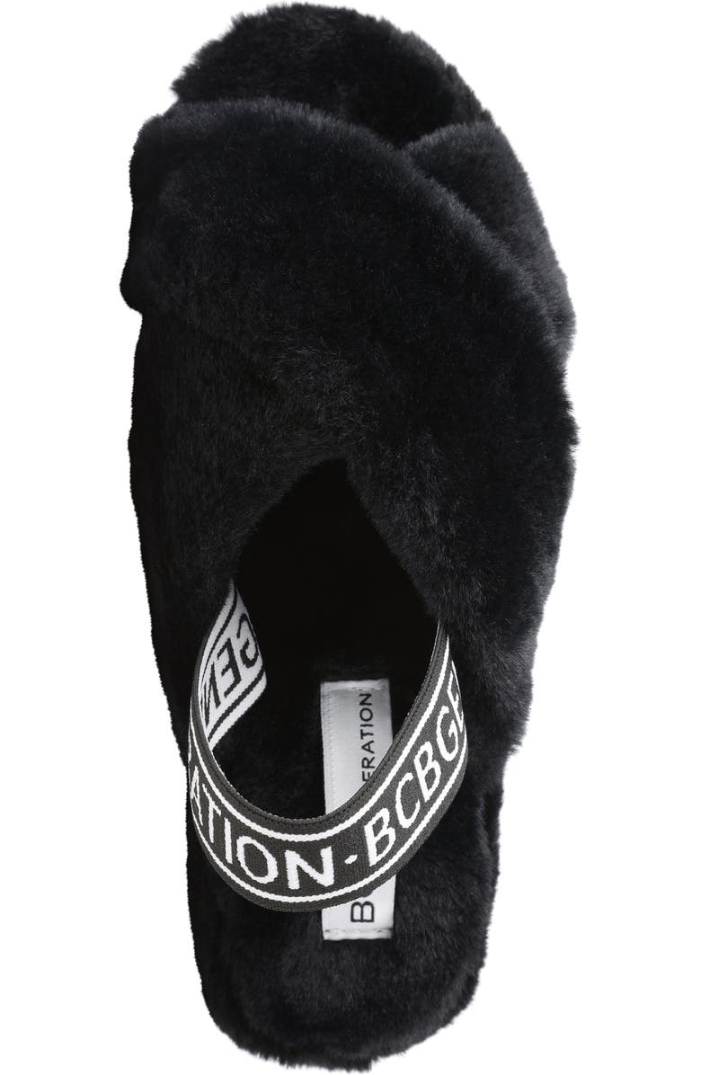 BCBGeneration Soffi Faux Fur Slingback Slipper, Alternate, color,