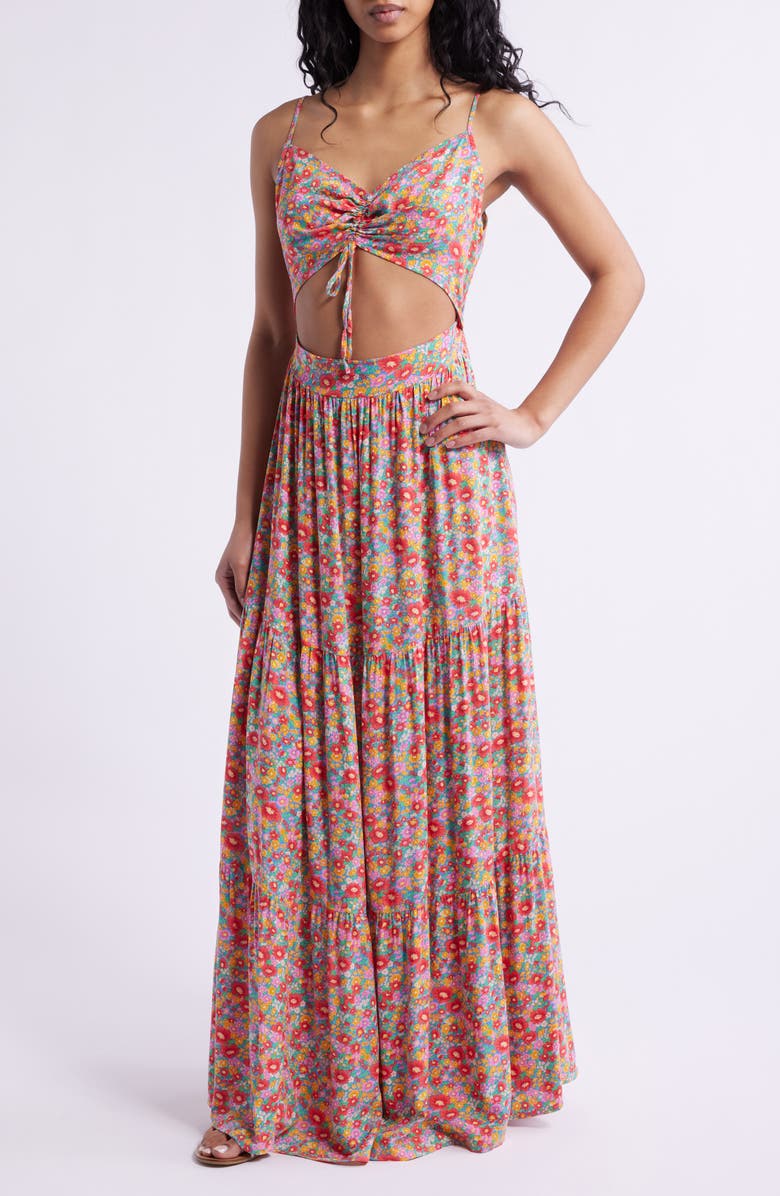 Rip Curl Las Dalias Floral Maxi Dress, Main, color, 