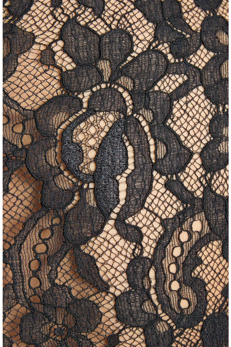 Sheer Lace Bodysuit, Alternate, color, NERO
