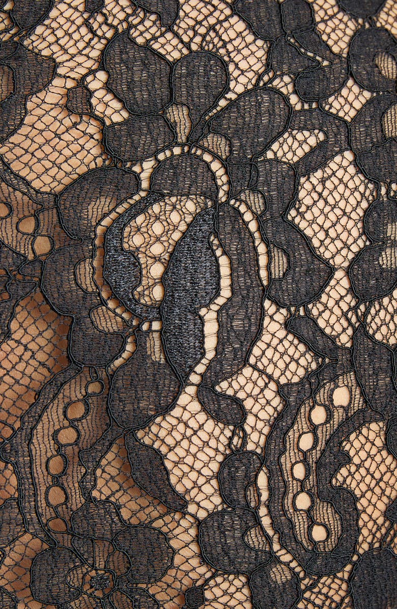 Valentino Garavani Sheer Lace Bodysuit, Alternate, color, Nero