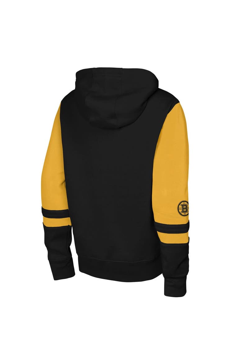 Youth Black Boston Bruins Face Off Full-Zip Hoodie, Alternate, color, Black
