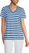 Lands' End Relaxed Supima Cotton V-Neck T-Shirt
