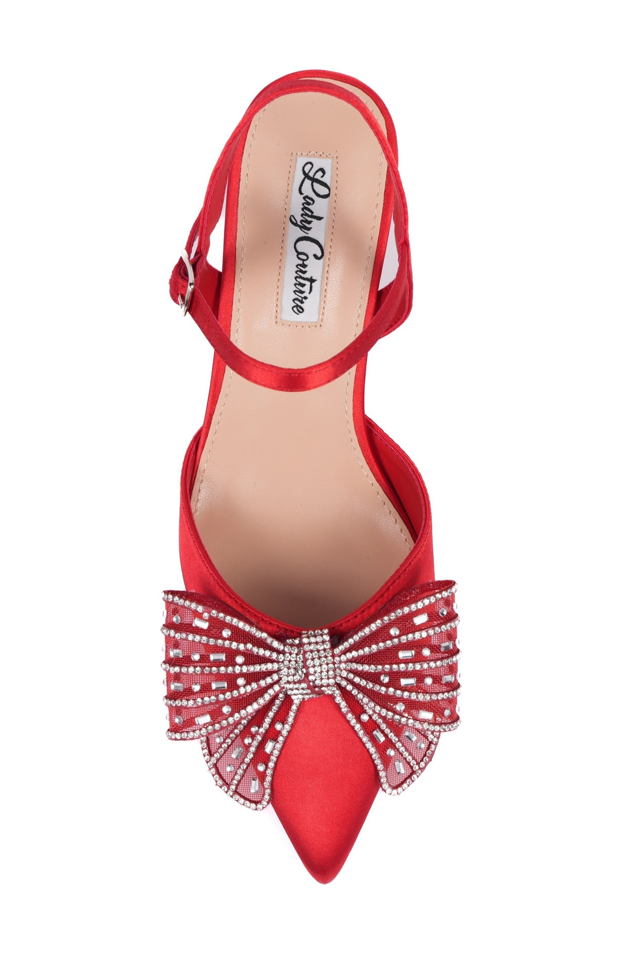 Leslie Pointed Toe Pump, Alternate, color, RED