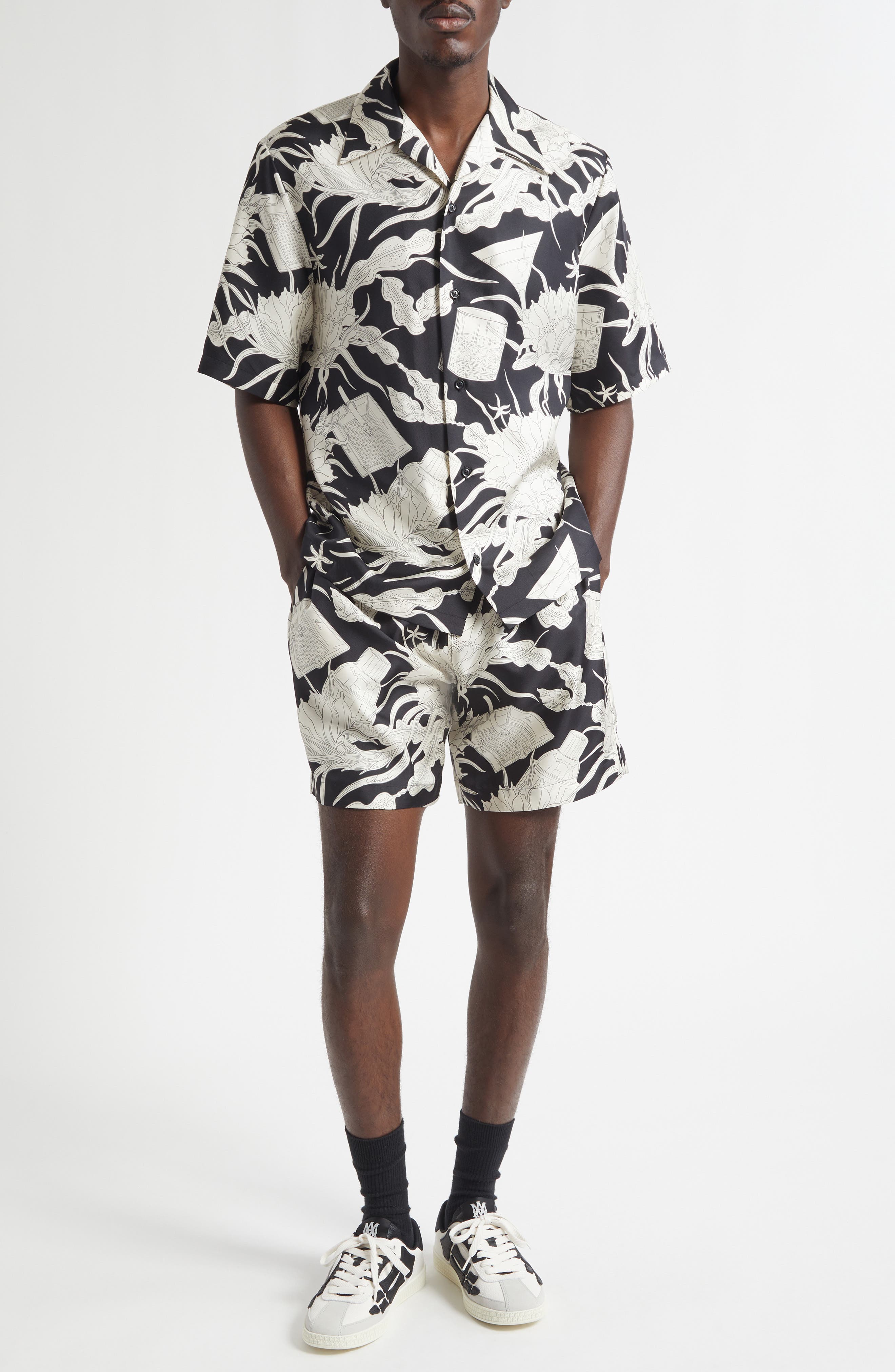 Floral Silk Bowling Shirt - image 2