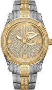 JBW Jet Setter GMT Diamond Bracelet Watch, 46mm