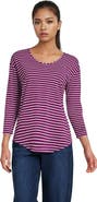 Lands' End 3/4 Sleeve Lightweight Jersey Shirttail Tee