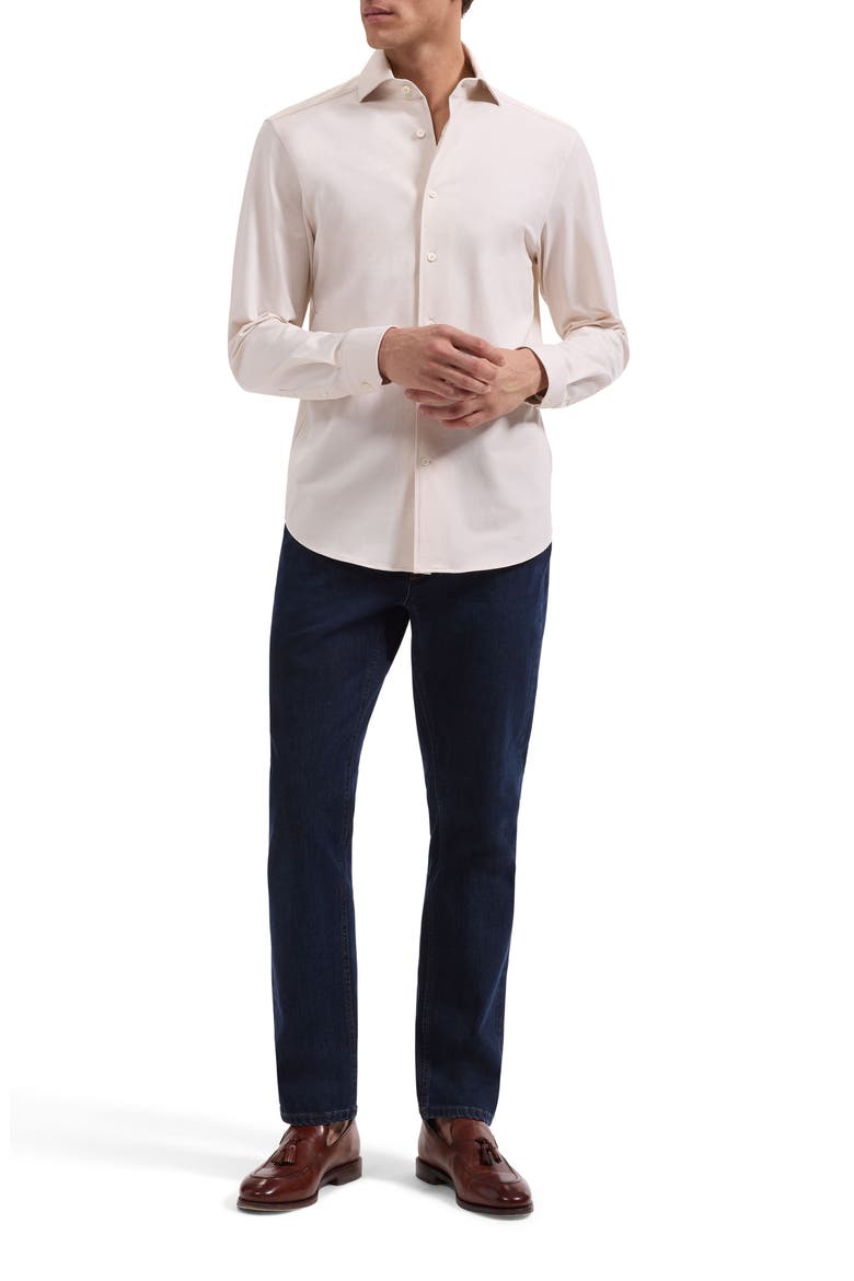 Devon OoohCotton® Button-Up Shirt, Alternate, color, ALMOND