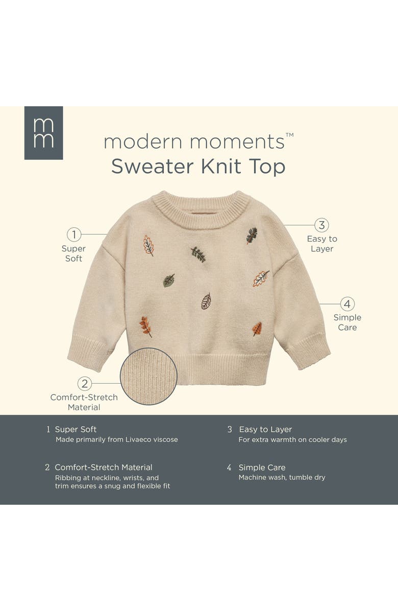 Modern Moments<sup>™</sup> by Gerber Embroidered Sweater, Alternate, color, Leaves