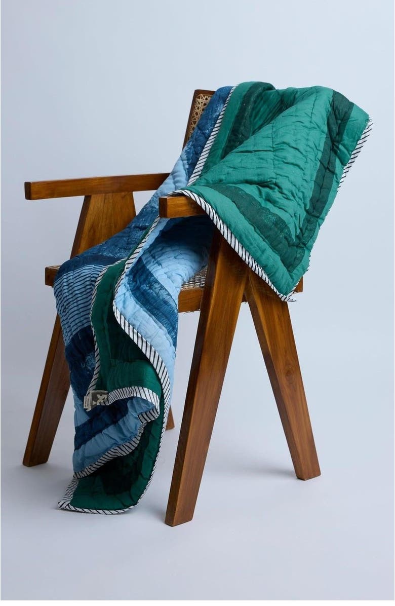 CQC LA High Tide Baby Quilt - Baby, Alternate, color, Blue