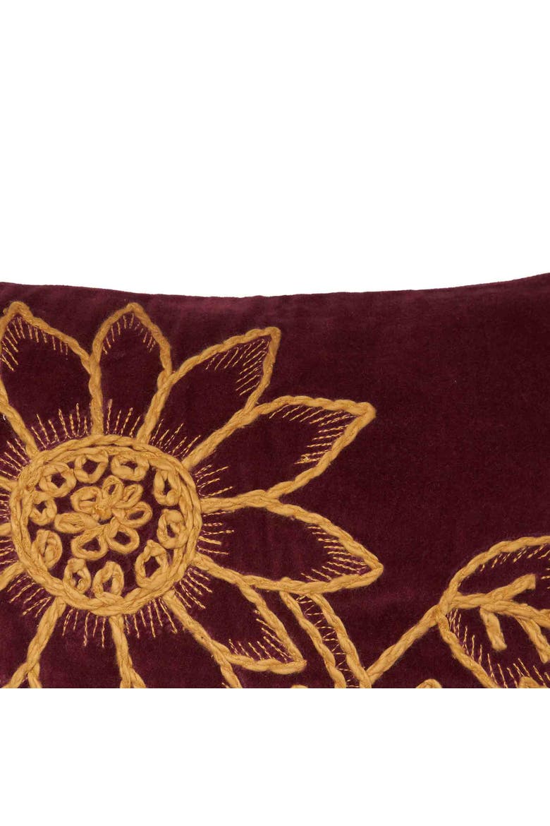 Sunflower Harvest Accent Throw Pillow 18" x 18", Alternate, color, Red