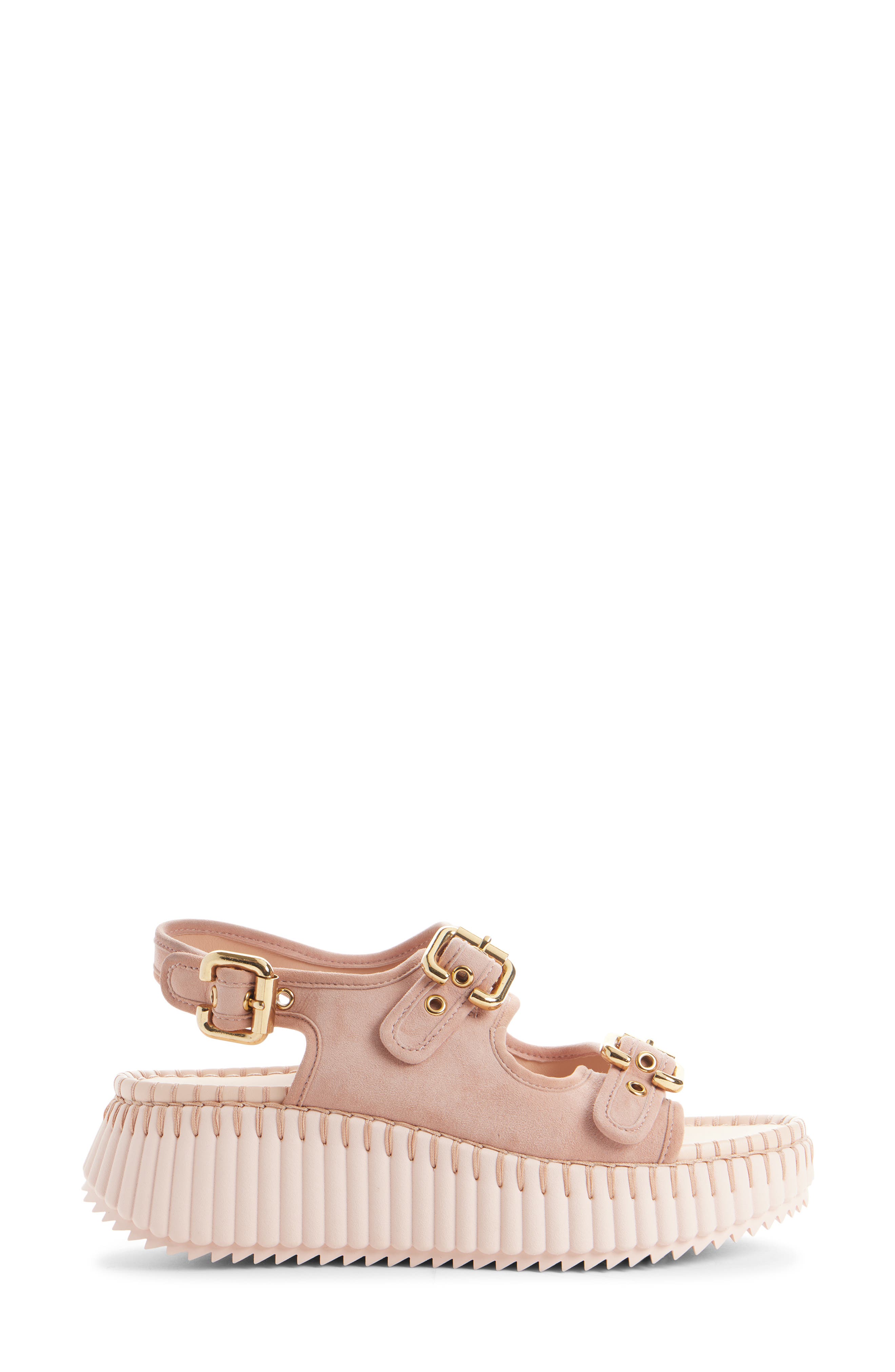 Chloé Nama Platform Sandal, Alternate, color, Maple Pink