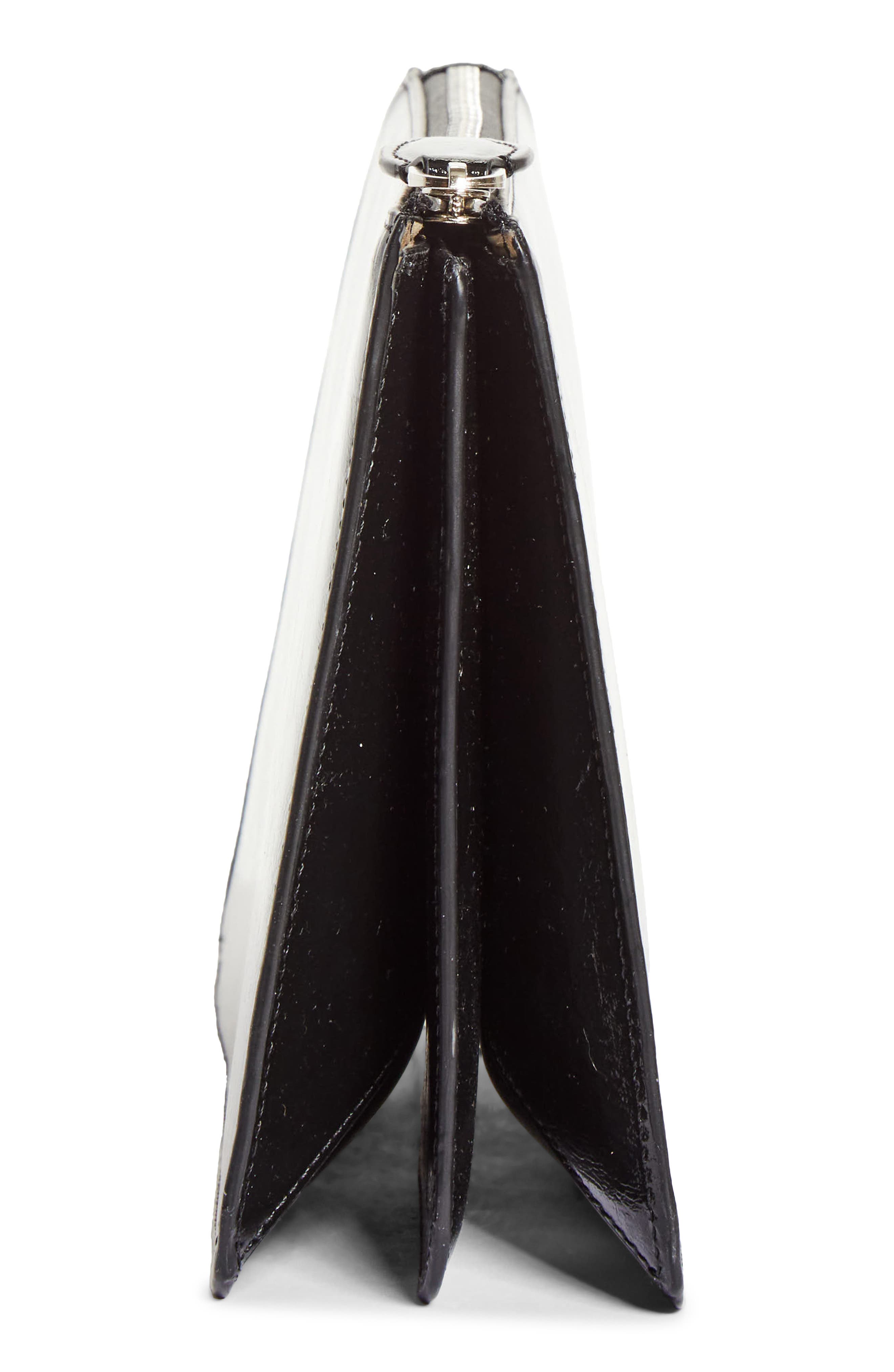 TOTEME Threefold Naplak Leather Clutch, Alternate, color, Black