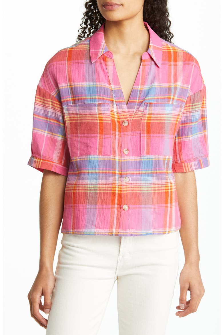 Easy Pocket Button-Up Shirt, Main, color, SUNNY MADR