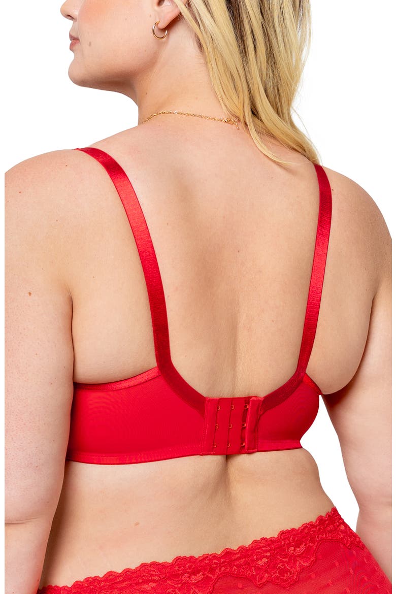 Sheer Whisper Full Coverage Unlined Underwire Bra, Alternate, color, DIVA RED