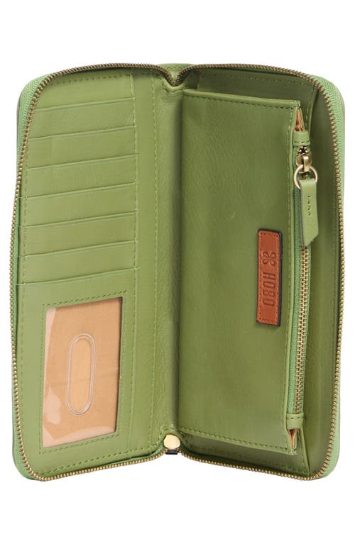 HOBO HOBO LARGE NILA WOVEN LEATHER ZIP AROUND WALLET