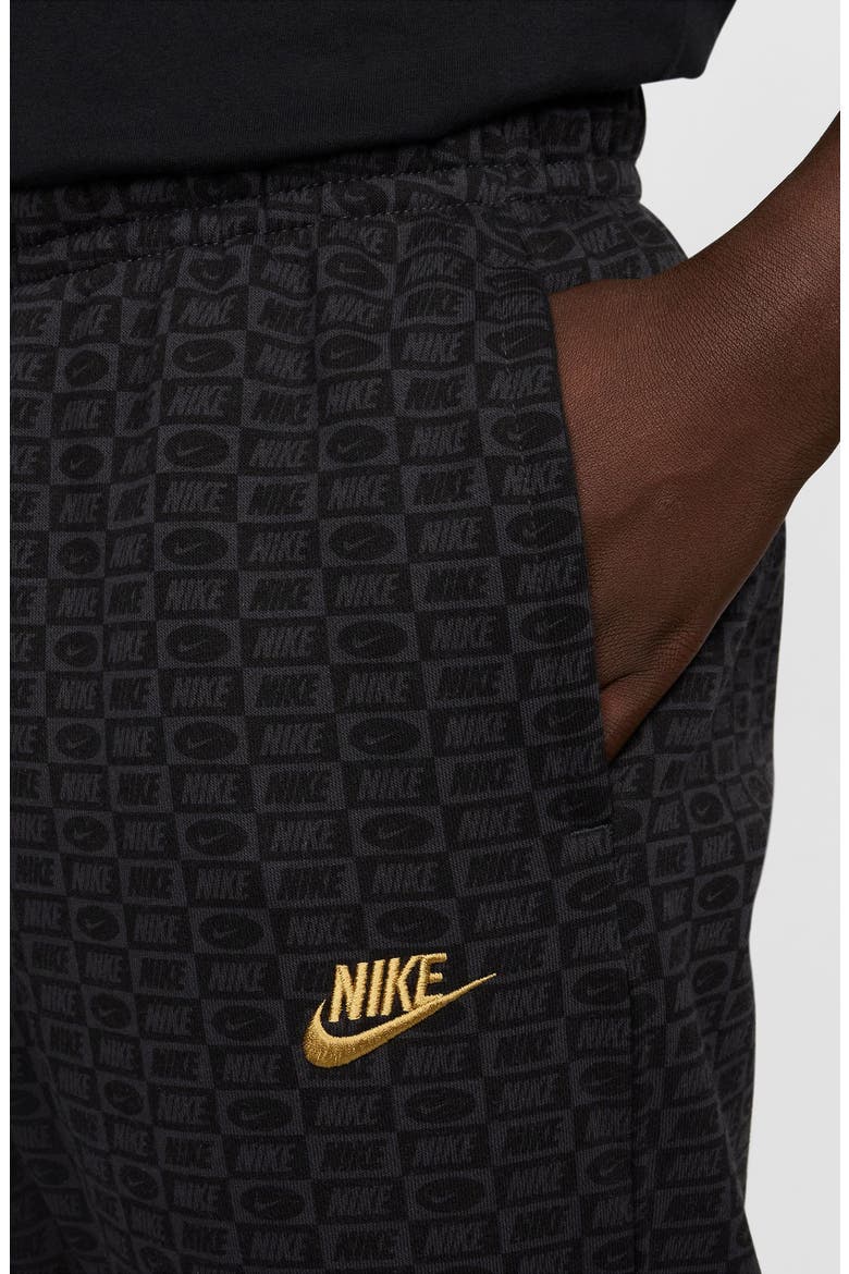 Club Brushed Fleece Joggers, Alternate, color, OFF NOIR/ BLACK