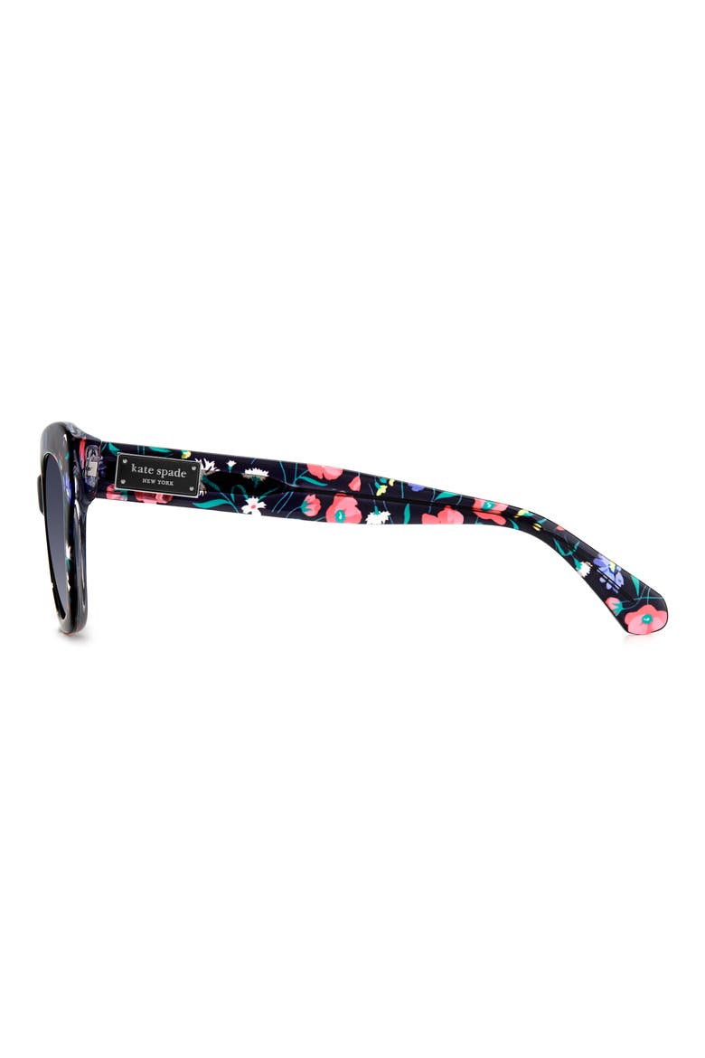 daina 51mm gradient cat eye sunglasses, Alternate, color, BLACK MULTICOLOR/ DARK GREY SF