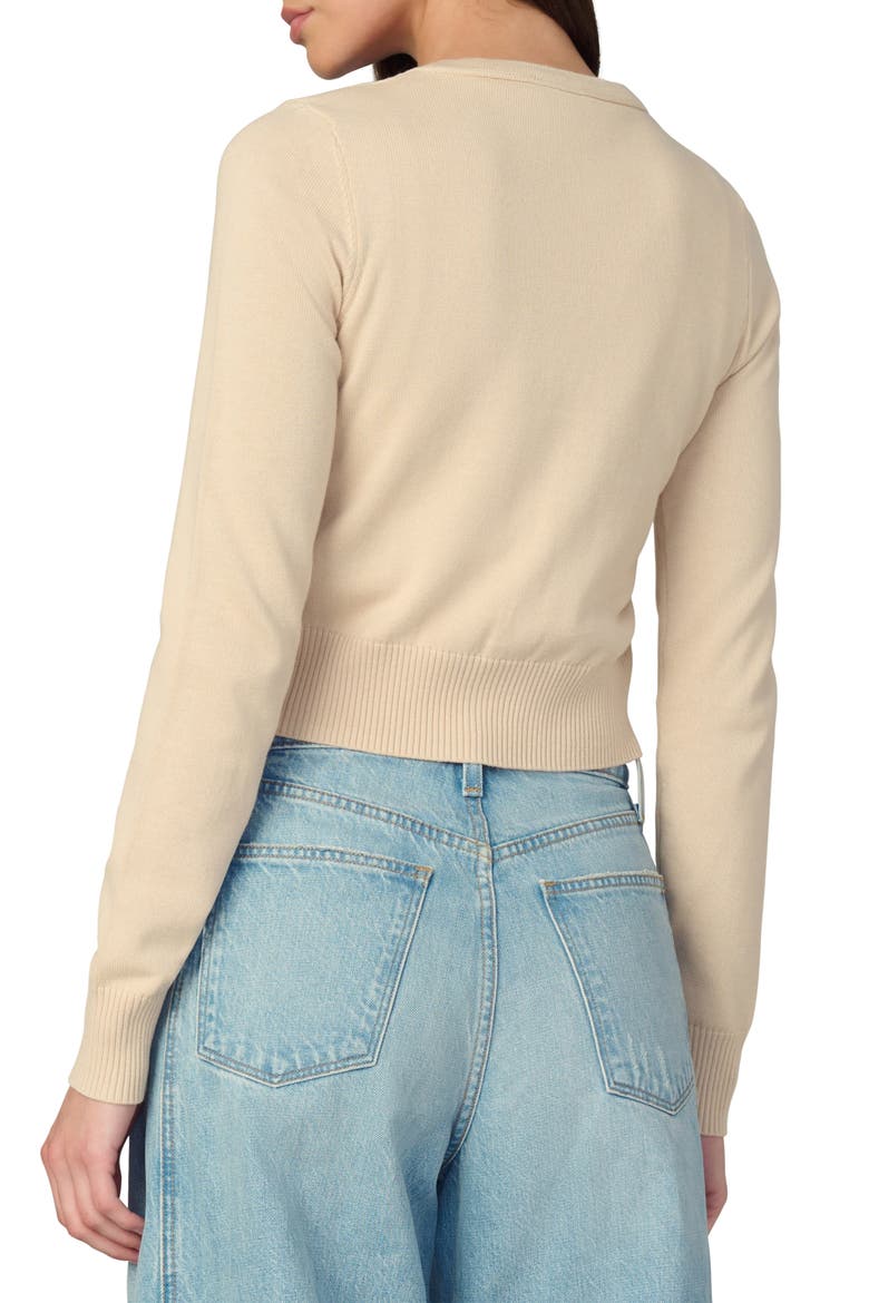 The Dani Crop Cotton Blend Cardigan, Alternate, color, SAND