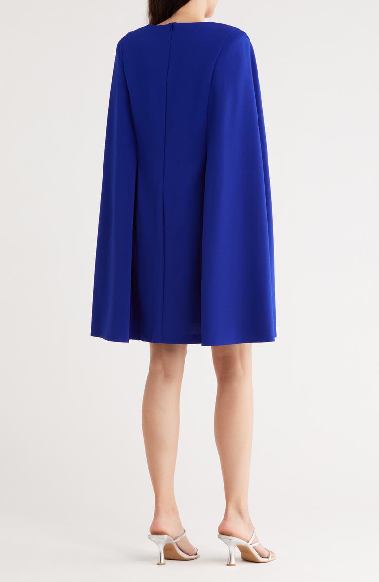 Connected Apparel Cape Sleeve Sheath Dress, Alternate, color, Deep Cobalt