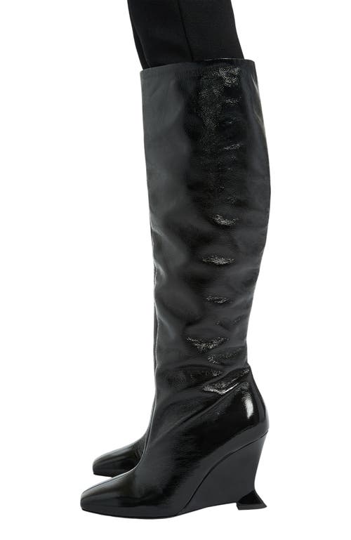 Balmain Wedge Boots In Black