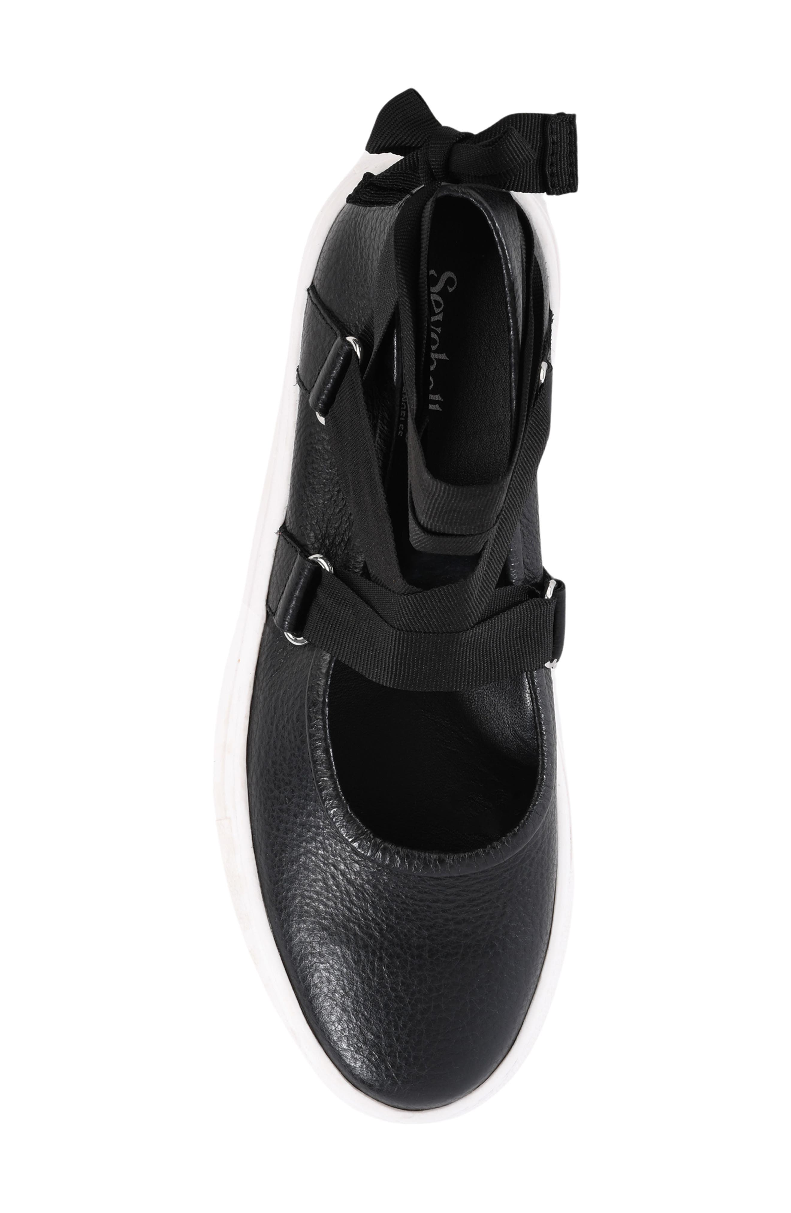 Seychelles Ribbons Ankle Wrap Flat, Alternate, color, Black