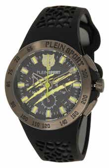 PLEIN SPORT Thunderstorm Chronograph Silicone Strap Watch, 43mm