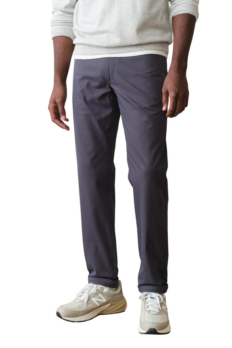 The Five-Pocket Undercover Slim Straight Leg Tech Pants, Main, color, INDIA INK