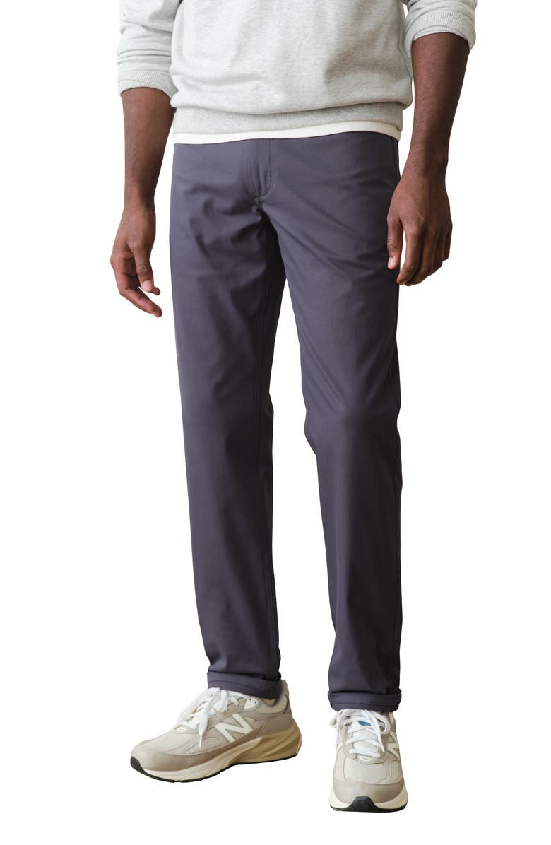 Marine Layer The Five-Pocket Undercover Slim Straight Leg Tech Pants, Main, color, India Ink