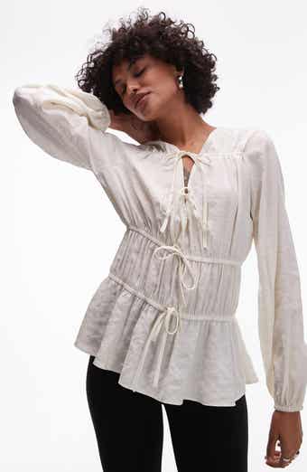 Topshop Tie Front Top