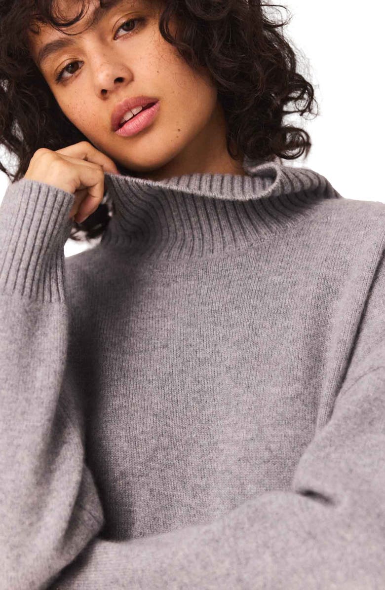 maje Cashmere knit sweater, Alternate, color, Grey