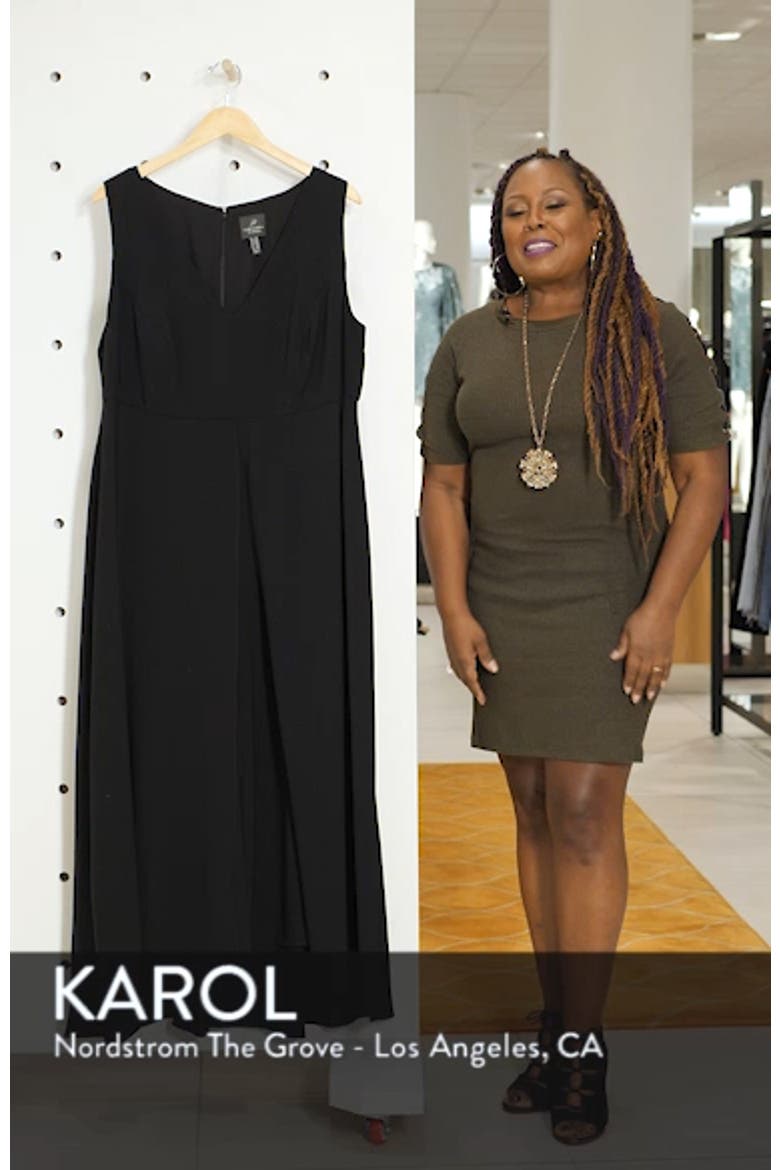 V-Neck Chiffon Overlay Jumpsuit video