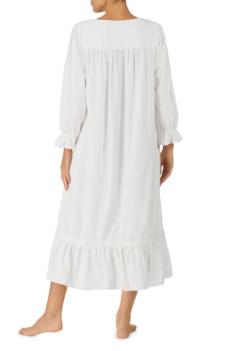 Eileen West Long Sleeve Cotton Ballet Nightgown, Alternate, color, White