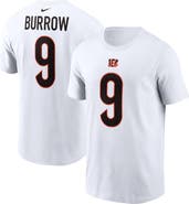 Nike Men's Nike Joe Burrow  White Cincinnati Bengals  Player Name & Number T-Shirt