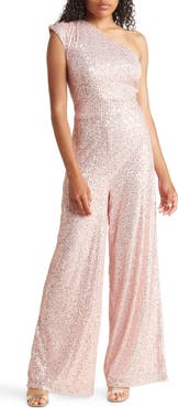 Love By Design Jupiter Sequin One-Shoulder Jumpsuit