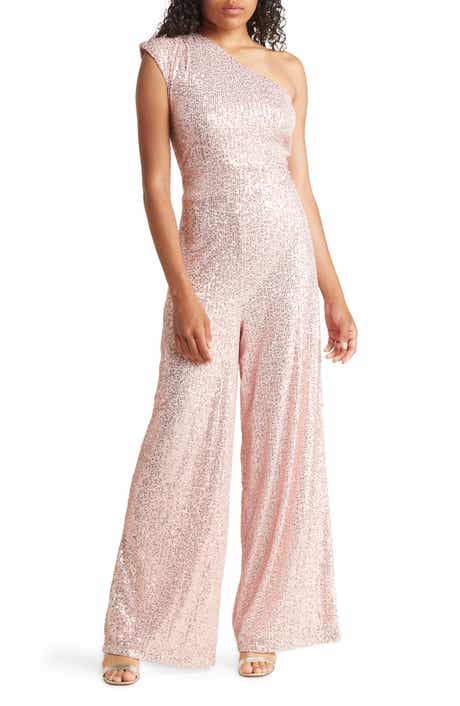 Love By Design Jupiter Sequin One-Shoulder Jumpsuit
