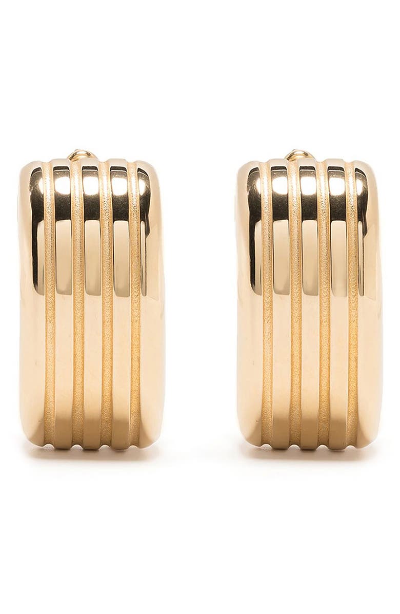 IVI Los Angeles Signore Oval Hoop Earrings, Main, color, Yellow Gold