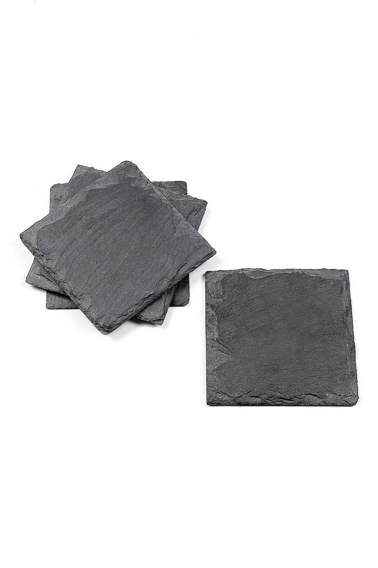 Monogram Slate Coasters, Main, color, BLANK