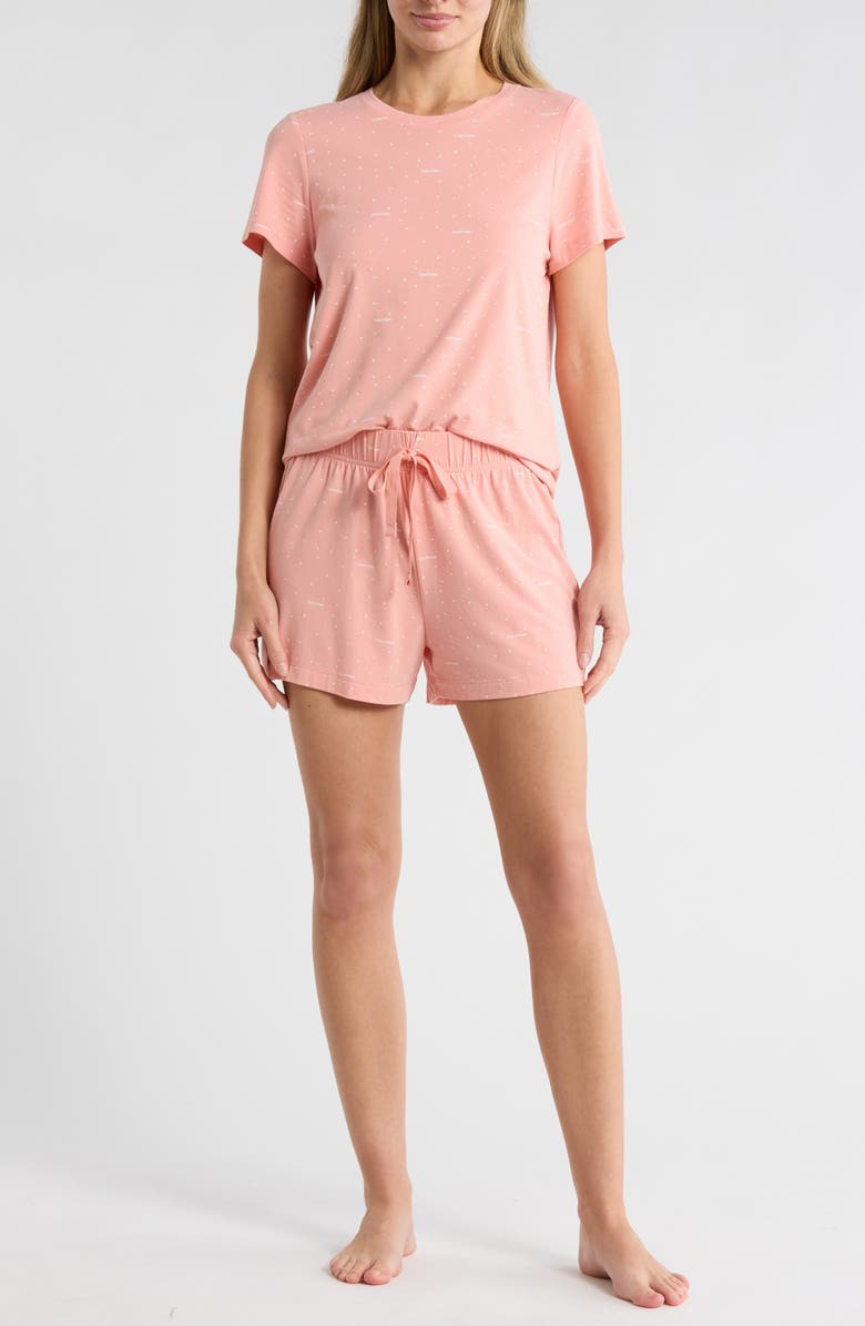 Calvin Klein Soft Slumber Pajamas, Main, color, Solid Coral