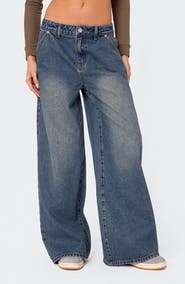 EDIKTED Baggy Wide Leg Jeans